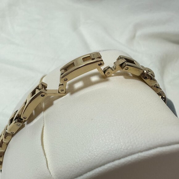 Elgin Rhinestone Encrusted Bracelet With Interlocking Link Design & Secure Clasp - Picture 3 of 9